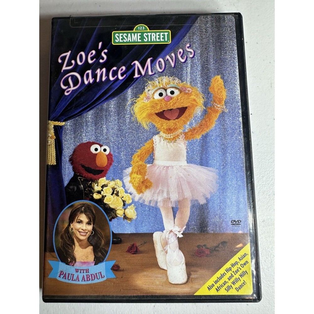 Sesame Street - Zoe’s Dance Moves (DVD/CD, 2003) With Bonus CD & Case, Tested